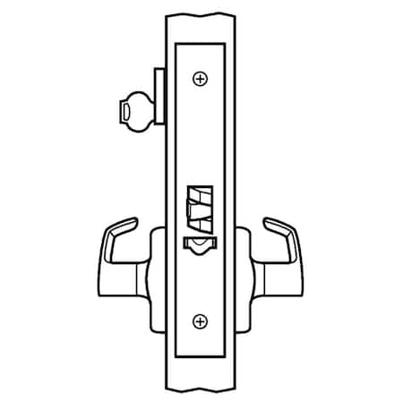 Corbin Russwin Fail Secure Electrified Mortise Lock, Outside Grip Locked when Not Energized, Outside Cylinder Overr ML20906 NSA 626 SEC CL6